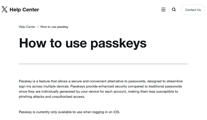 樊城苹果维修店铺分享iOS用户如何通过通行密钥(Passkey)登录 